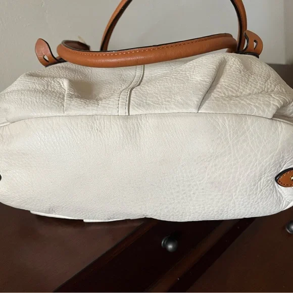 Ralph Lauren Cream and Tan Leather Shoulder or Crossbody Bag - Picture 7 of 8